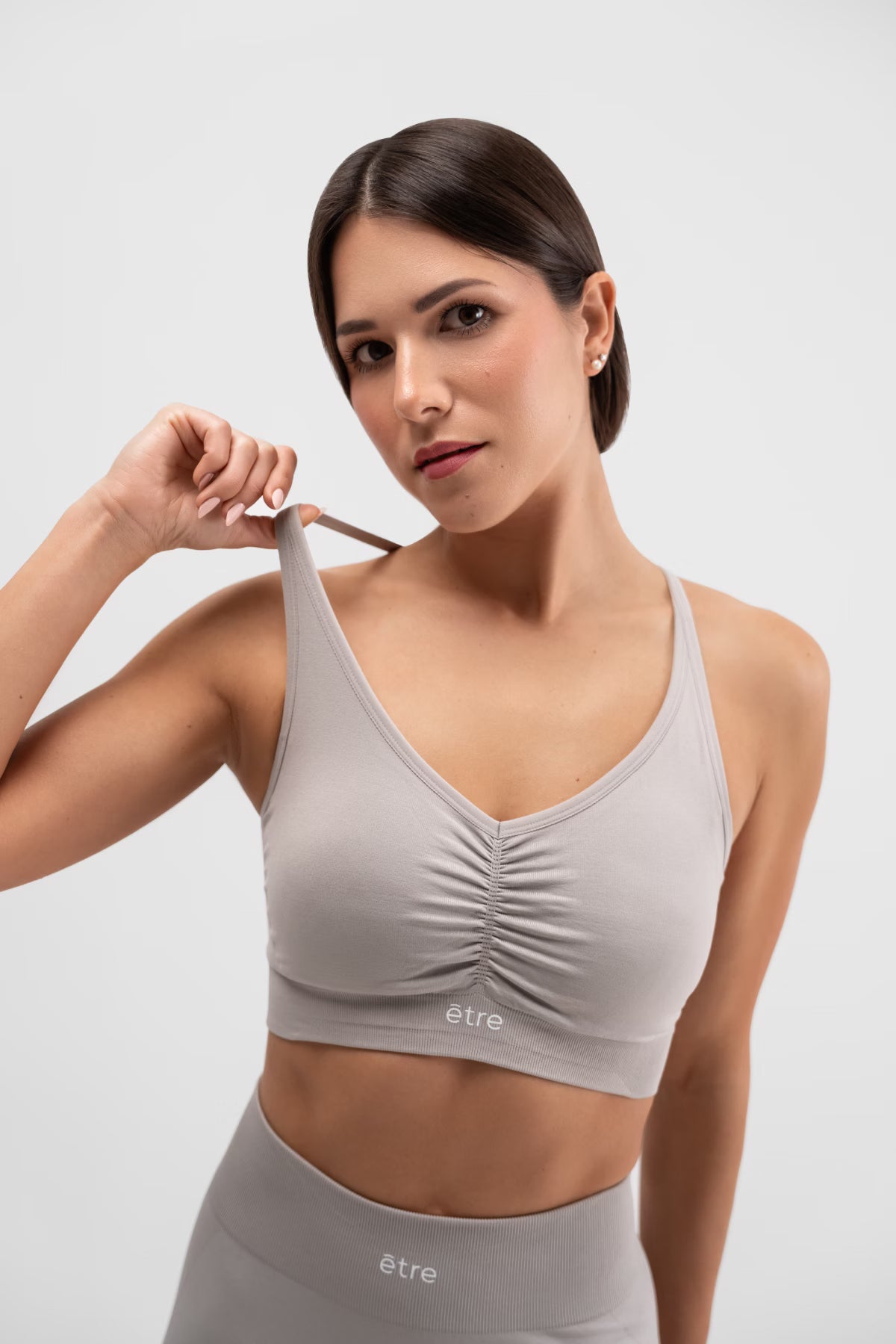 Fitness Top sportska odjeca ActiveFit siva light gray tajice top za fitness etre