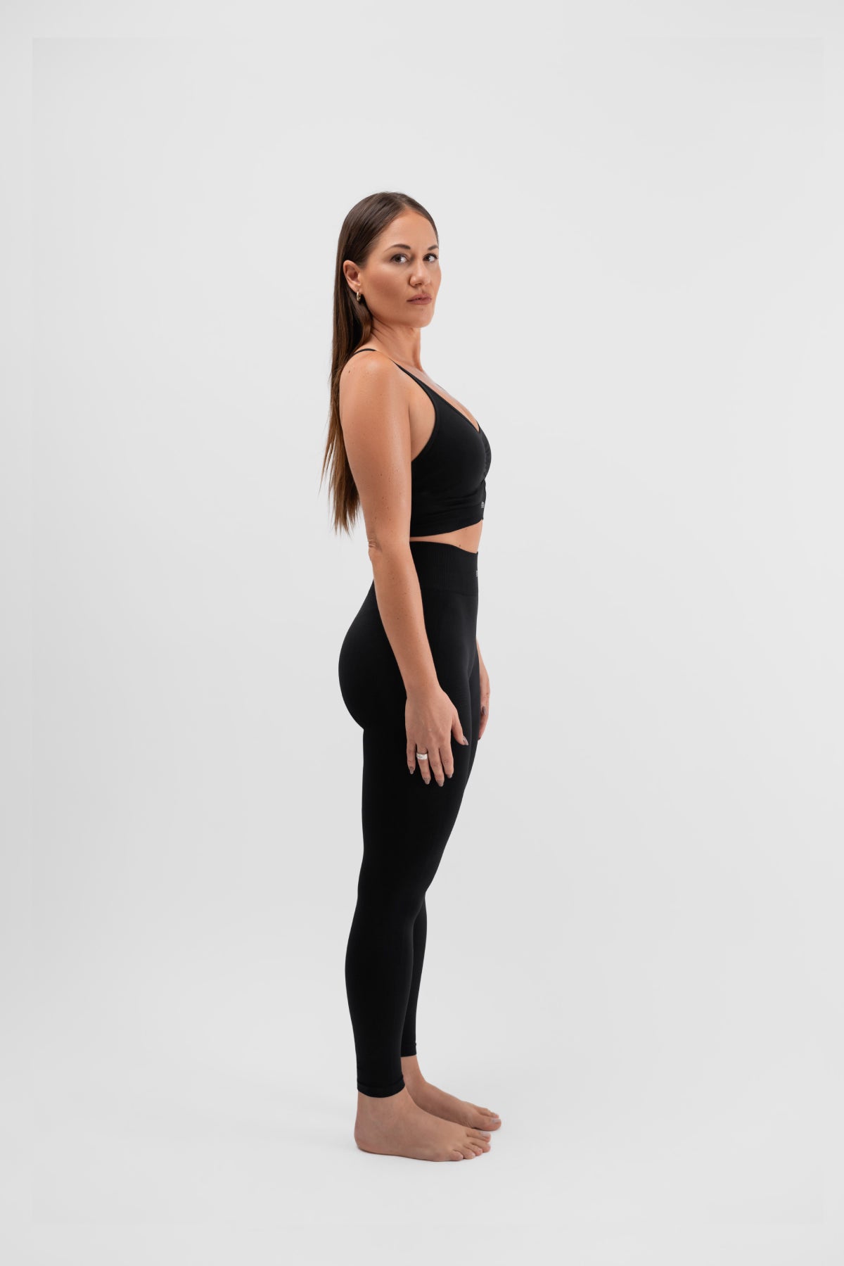 Leggings ActiveFit black tajice strana Etre