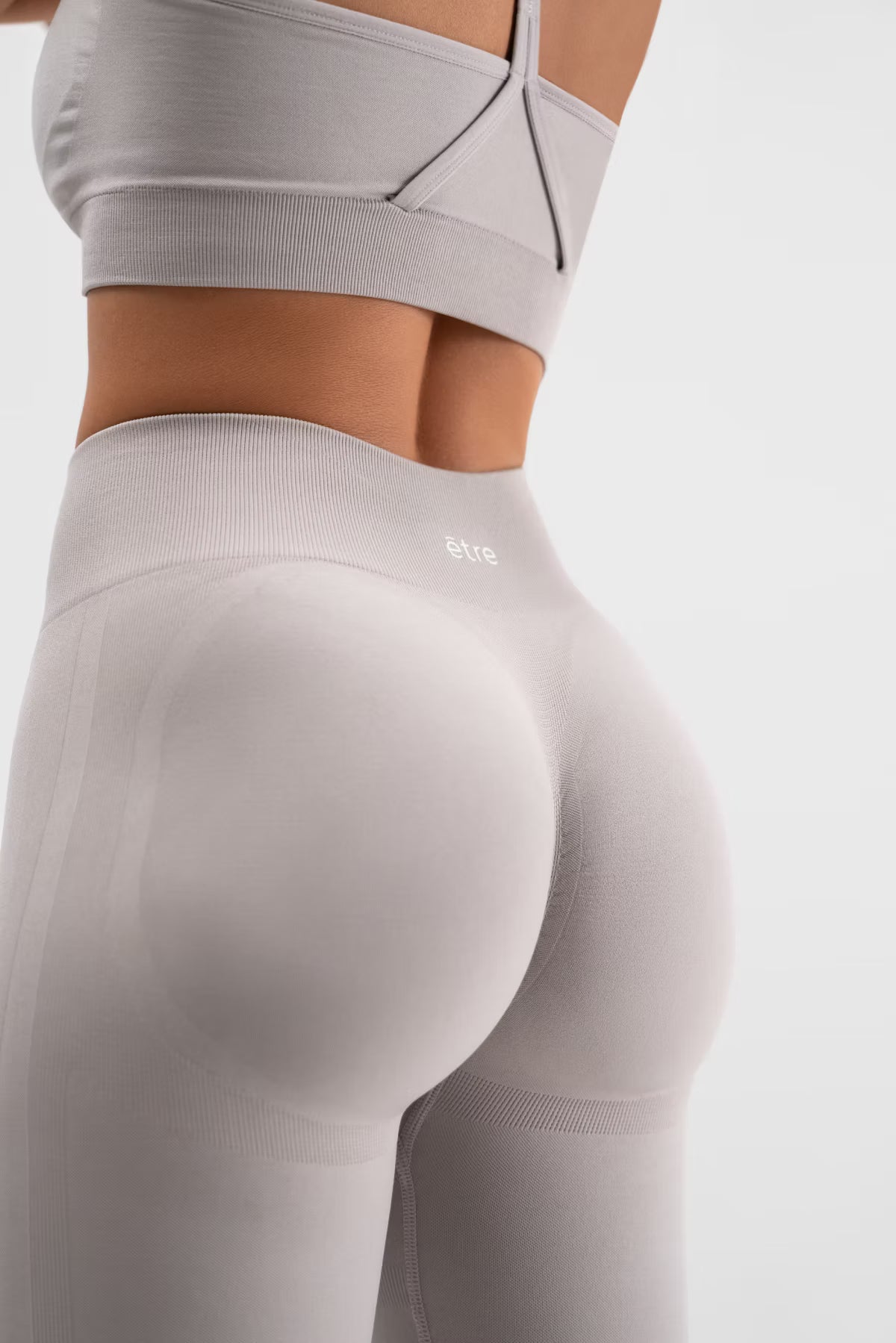 Leggings ActiveFit siva light gray back side stražnja tajice top za fitness etre