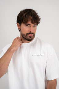 Bijela muška majica Essentials White Être - oversized fit, okrugli ovratnik, ÊTRE.ESSENTIALS logo, premium casual odjeća