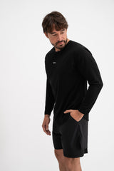 Crna unisex majica Urban Black Être - dugi rukavi, Être logo, premium casual sportska odjeća za muškarce i žene